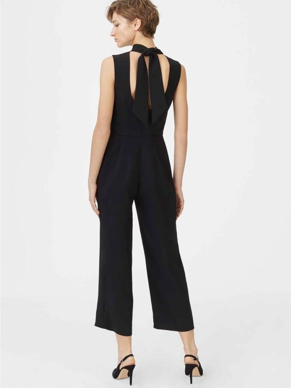 Club Monaco Black Open Back Jumpsuit Size 6